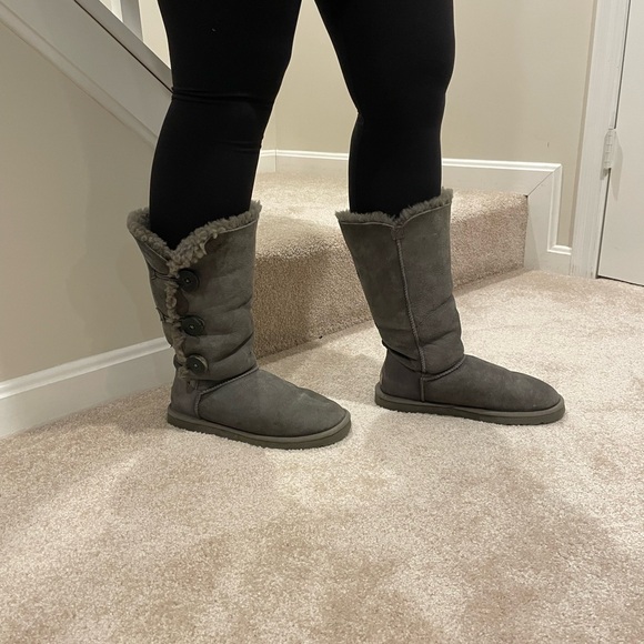UGG Grey Bailey Button Boots - Picture 13 of 15